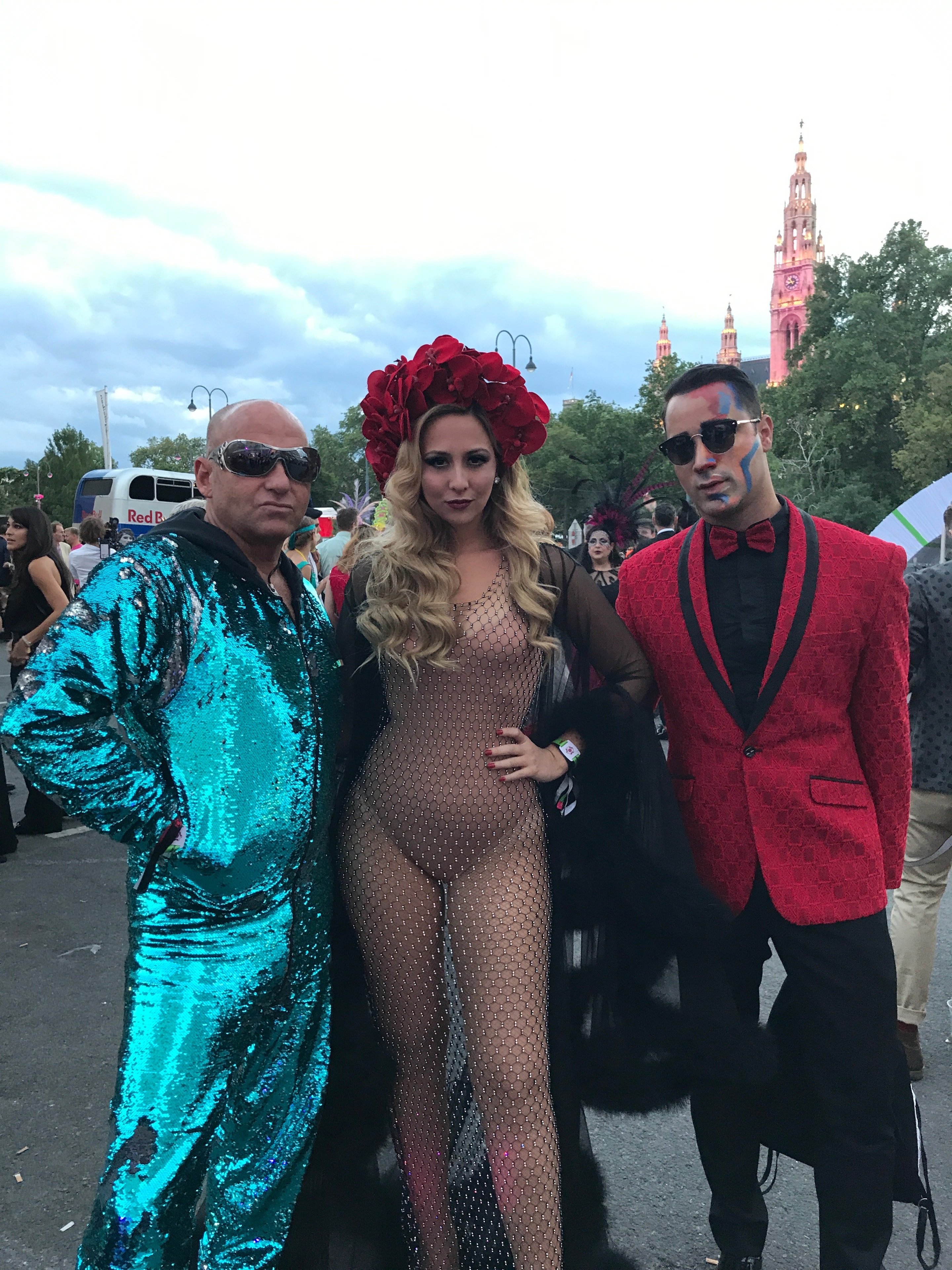 Char DeFrancesco, Hector Fonseca, Natascha Bessez & Karina Kay at Marco Marco Show
