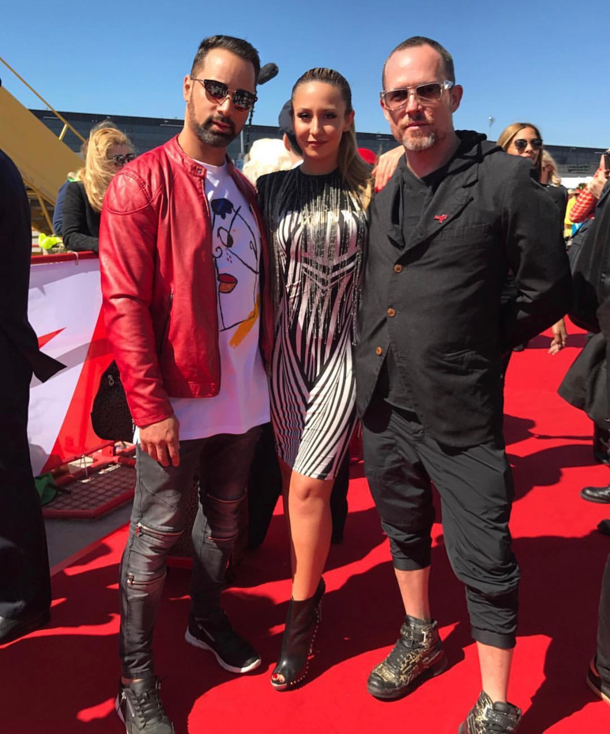 Dean Winters, Hector Fonseca & Natascha Bessez — Life Ball Red Carpet