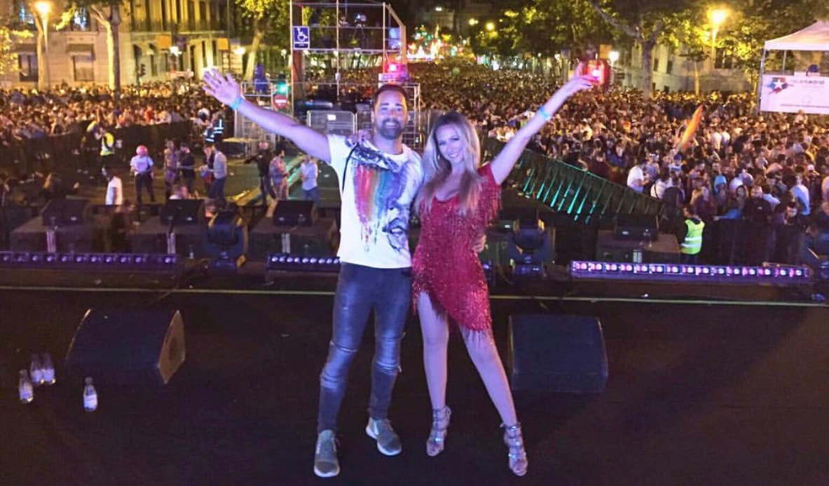Hector Fonseca & Natascha Bessez on the World Pride Madrid Stage